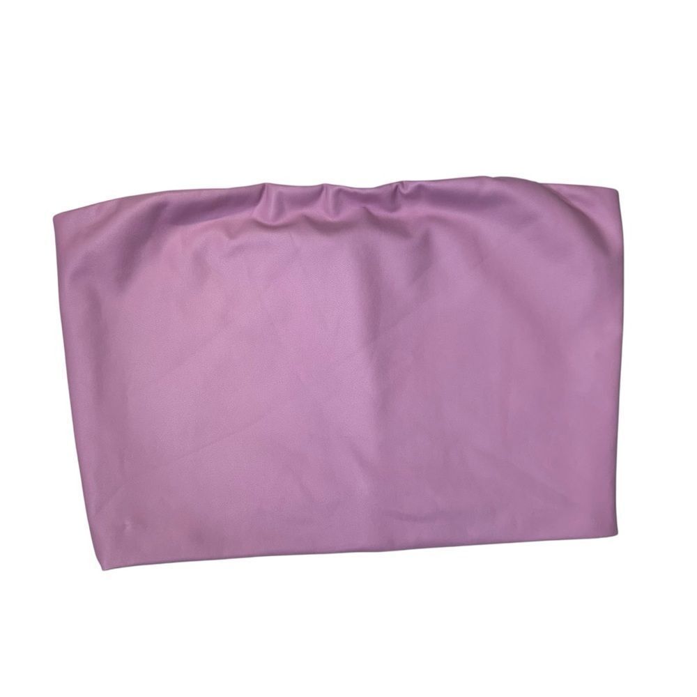 Lapointe Revolve Top Skirt SET Faux Leather Blossom Pink Size 4 - Picture 10 of 15